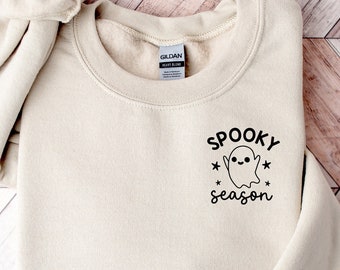 Spooky Season Shirt,Halloween Pocket Size Ghost Shirt,Ghost Pocket Tee,Halloween Shirt,Cute Ghost Pocket Size Sweater,Halloween Sweatshirt