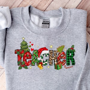 Teacher Christmas Sweatshirt,Christmas Gift For Teacher,Christmas Sweatshirt,Holiday Sweatshirt,Teacher shirts