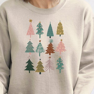 Boho Christmas Trees Shirt, Christmas Sweatshirt, Christmas Gifts,Christmas Shirts For Women, Cute Christmas sweatshirts, Christmas Shirt