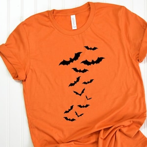 Halloween Bats Shirt, Halloween Shirt, Bats Halloween, Women&#39;s Halloween, Halloween Gift,Flying Bats Shirt,Halloween Tee,Halloween Party