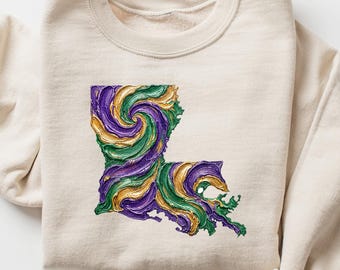 Mardi Gras Sweatshirt, Mardi Gras Louisiana State Shirt, Mardi Gras Gift, Mardi Gras Festival Shirt, Mardi Gras Party Shirt