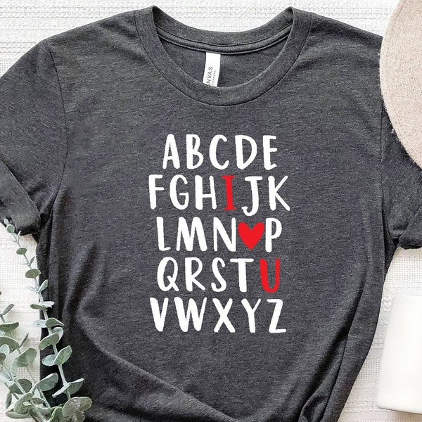 Teacher Valentine Shirt, Valentines Day Shirt,Alphabet Valentines Day Shirt ,Alphabet Teacher Shirt,Valentines Day Gift