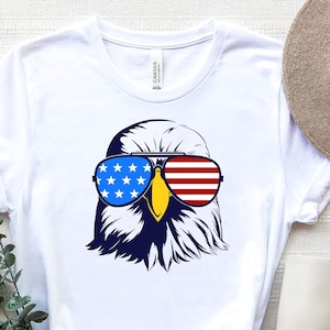 Patriotic Eagle With Sunglasses,Independence Day Shirt,4th of July Shirt,Memorial Day Gift,Freedom Shirt,Patriotic Family Shirts