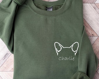 Custom Dog Owner Sweatshirt, Dog silhouette Shirt, Gift for dog owners, Dog Mom Gift, Dog Lover Tshirt, Pet Lover Sweatshirt, Gift for Him