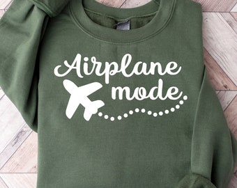 Airplane Mode Sweatshirt, Airplane Shirt, Travel Sweater, Gift for Traveler, Airplane Mode, Vacation Shirt, Vacay Mode Crewneck,Pilot Shirt