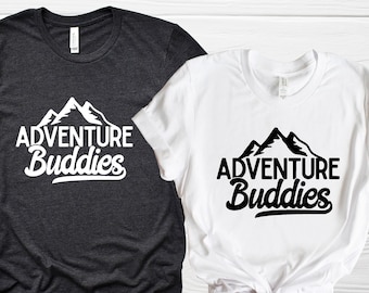 Adventure Buddies, Adventure Shirts, Matching Couples, Matching Honeymoon Shirts, Vacation Shirt, Road Trip Shirt, Camp Matching Shirts