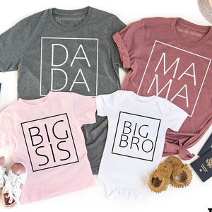 Dada Mama Shirts,Family Matching Shirt,Mini Baby Shirt,Matching Family Shirts