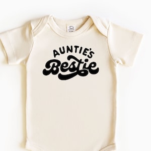 Auntie&#39;s Bestie Baby Bodysuit, Auntie&#39;s Bestie Toddler Shirt, Cute Auntie Shirt, Funny Aunt Shirt, Gift From Aunt