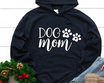 Dog Mom AF Unisex Hoodie Hooded Sweatshirt Dog Mama Gift for Mom