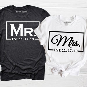 Mr and Mrs Shirt, Mr and Mrs, Just Married Shirt, Wedding Shirt, Wife And Hubs Shirts, Just Married Shirts, Matching Couple Shirt