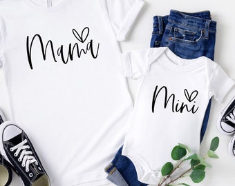 Mama And Mini Shirt, Mama Shirt, Mini Shirt, Mommy And Me Shirt, Mother And Daughter, Mommy And Me Outfit,Mama Mini Heart Shirt