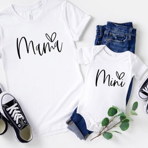 Mama And Mini Shirt, Mama Shirt, Mini Shirt, Mommy And Me Shirt, Mother And Daughter, Mommy And Me Outfit,Mama Mini Heart Shirt
