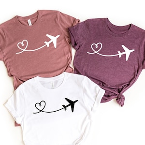 Airplane Shirt,Travel Shirt,Plane Lover Gift,Air Plane Heart Shirt,Travel Shirt, Gift For Traveler,Vacation Shirt,Adventurer Gift