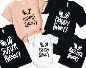 Camisetas de conejito para la familia, camiseta de Pascua para la familia, camiseta de Pascua, camiseta de Pascua para la familia, Feliz Pascua, camiseta de conejito, Feliz Pascua, camisetas de conejito