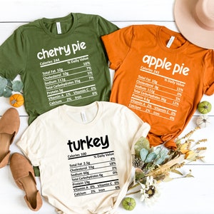 Nutrition Thanksgiving Food Shirts, Matching Thanksgiving Shirts, Funny Thanksgiving Shirts, Thanksgiving Food Shirt, Easter Food Shirt,