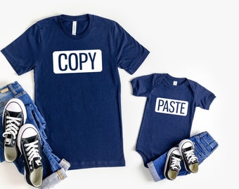 Copy Paste Shirts,Dad And Son Matching Shirt,Copy Paste Fathers Day Shirt,Daddy Shirt,Father's Day Shirts,New Dad Shirt,Gifts For Dad