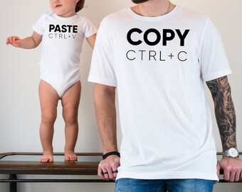 Dad and son matching Shirt,New Dad Shirt,Copy Paste father son Shirt,Father's Day Shirt,Funny Fathers Day Shirt, Fathers Day Gift