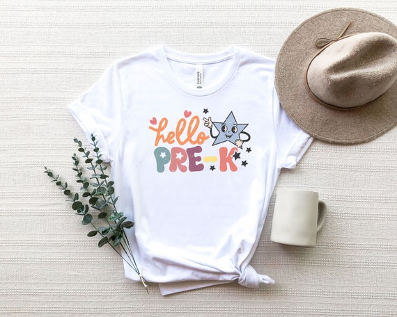 Hello Pre K Grade Shirt,Back to School Shirt,Gift for Teachers,Teacher Shirt,First Day Preschool Shirts,Pre K Grade Teacher Shirt