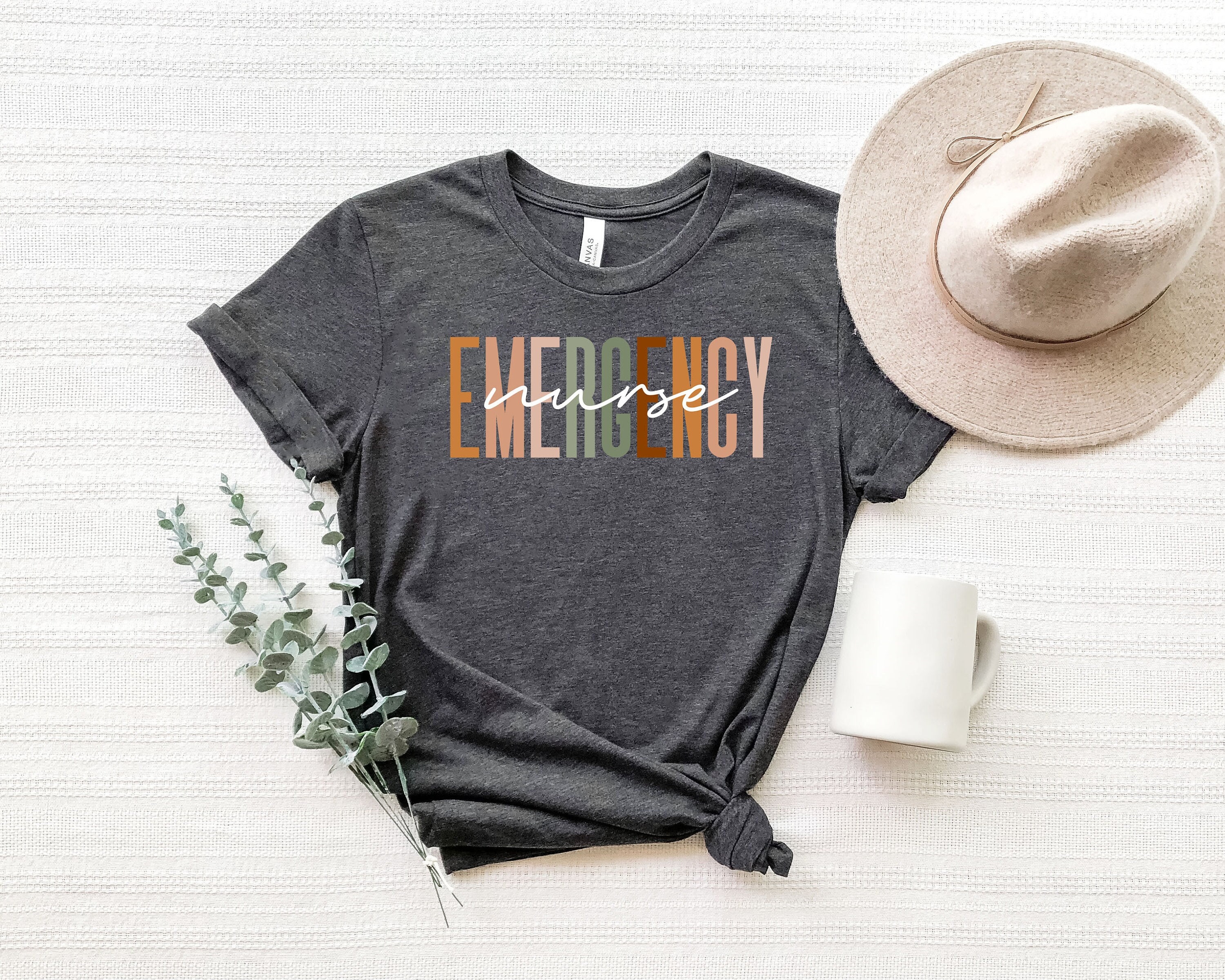 Emergency Nurse Shirt, Emergency Nurse Tee, Registered Emergency Nurse, Nurse Shirt for ER Nurse, Grad Gift Nursing Shirts