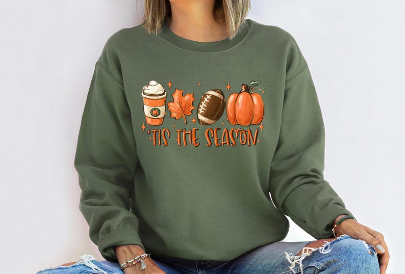 Tis The Season, Fall Coffee Shirt, Hot Coffee Shirt, Coffee Lovers Shirt, Fall Shirt, Pumpkin Latte Drink, Thanksgiving,Pumpkin Spice Shirt Bild 2
