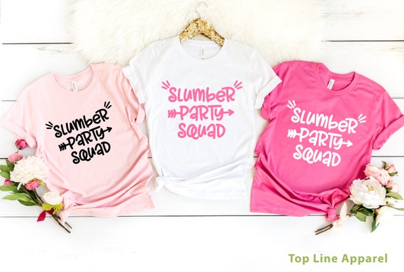 Slumber Party Squad Pajama Set Slumber Party Shirt Sleepover | Etsy