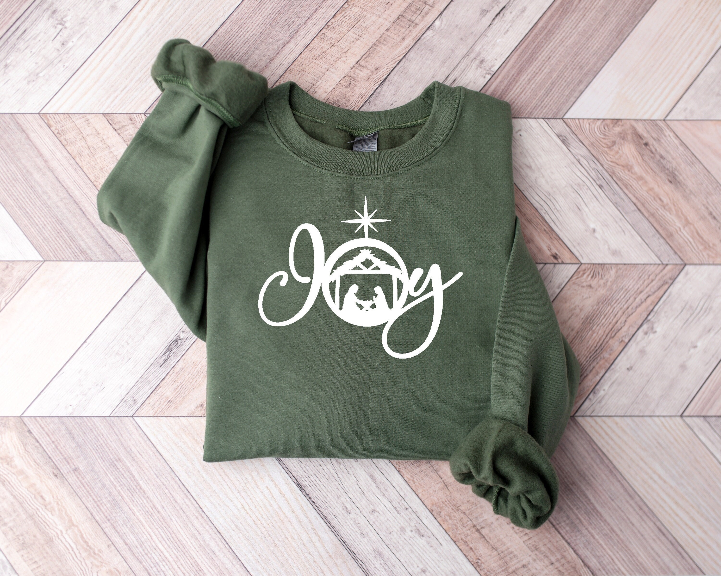 Christian Christmas Sweatshirt, Nativity Scene Sweater, Religious Christmas Gifts, Christian Shirts for Women Jesus,Christmas Joy Shirt