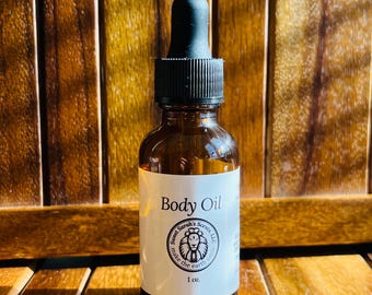 1 ounce Moisturizing Body Oil, Lotion Alternative, Handmade, Self care gift
