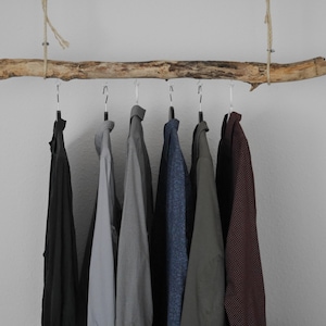 Clothes rail made from Lake Constance driftwood