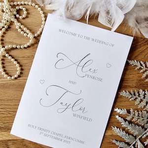 Wedding Order of Service Booklets/Covers, Personalised Wedding Program Church Ceremony Timeline Wedding Ceremony Programs, Wedding Programme