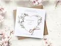 Luxury Personalised Wedding Card, Congratulations on Your Wedding Day, Mr & Mrs Card, Wedding Gift for Bride and Groom, Greenery Heart (42L) product logo