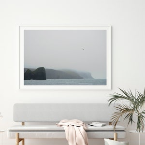 Fiordi nel Nord dell'Islanda, Natura islandese, Mare, Decorazione murale, Stampa paesaggistica d'arte, Decorazione artistica minimalista