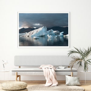 Jokulsarlon Glacier Lagoon Print, Iceberg in Iceland, Iceland Nature, Fine Art Print, Wall Art Decor, Gift from Iceland, Giclée