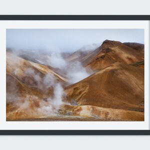 Catena montuosa del Kerlingarfjöll, area geotermica, montagne di riolite rossa, stampe fotografiche di paesaggi