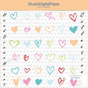 Hearts, SVG - Valentine, Day - heart, cute - funny, hand, draw, with, Hearts - SVG - Clipart, for, cameo, circut, cut, files, collection.