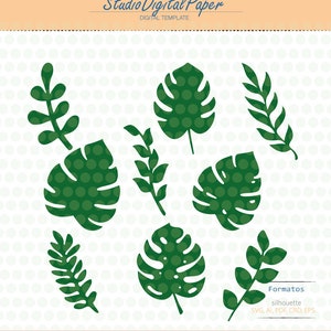 Paper leaves templates, paper leaf SVG, Cut Files, Leaf Templates, Leaves for flowers, instant download, leaves silhouette