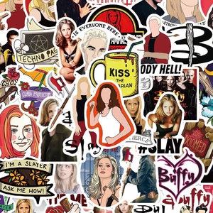 50x Buffy the Vampire Slayer TV Show Waterproof PVC Sticker Pack - TV Series, Matte, Vinyl, Decal, Laptop, Graffiti, Netflix, Pop Culture