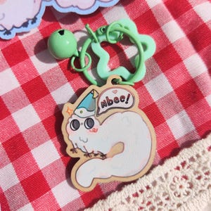 Brushbuddy WHA wooden keychain with bell, witch hat atelier, brushbug,