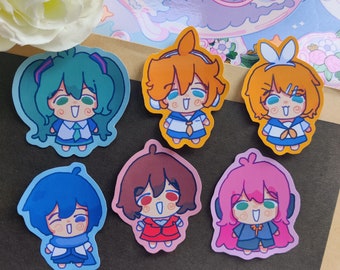 VOCALOID Silly Character Sticker Skrunkly Hatsune Miku, Kagamine Rin, Len, Luka, KAITO, MEIKO