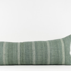 Neel Stripe Long Lumbar- Aqua Stripe Long Lumbar