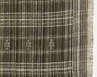 Julia Blanket- Brown Shaded Striped Woven Wool Throw Blanket