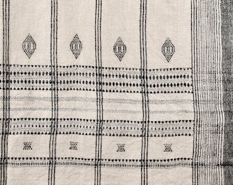 Heena Coverlet - Cream/off-white Wool Coverlet. Handwoven Throw, Fall Decor, Spring Decor, Summer decor, Spring home refresh