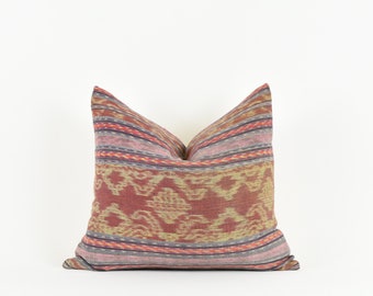 Adrienne - Pink, Lavender Vintage Thai Ikat pillow cover