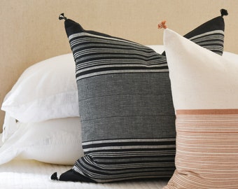 Host- Black White Stripe Cotton Pillow Cover