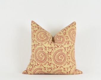 Stella Red - Red and Ivory Warli print Pillow cover