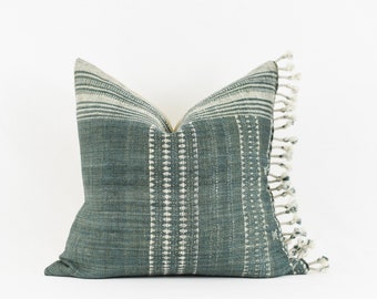 Chamele - Gray Green Woven Wool Pillow cover