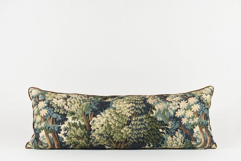 XasminInteriorsShop Botanical Tapestry Lumbar Pillow Cover - Thumbnail 2