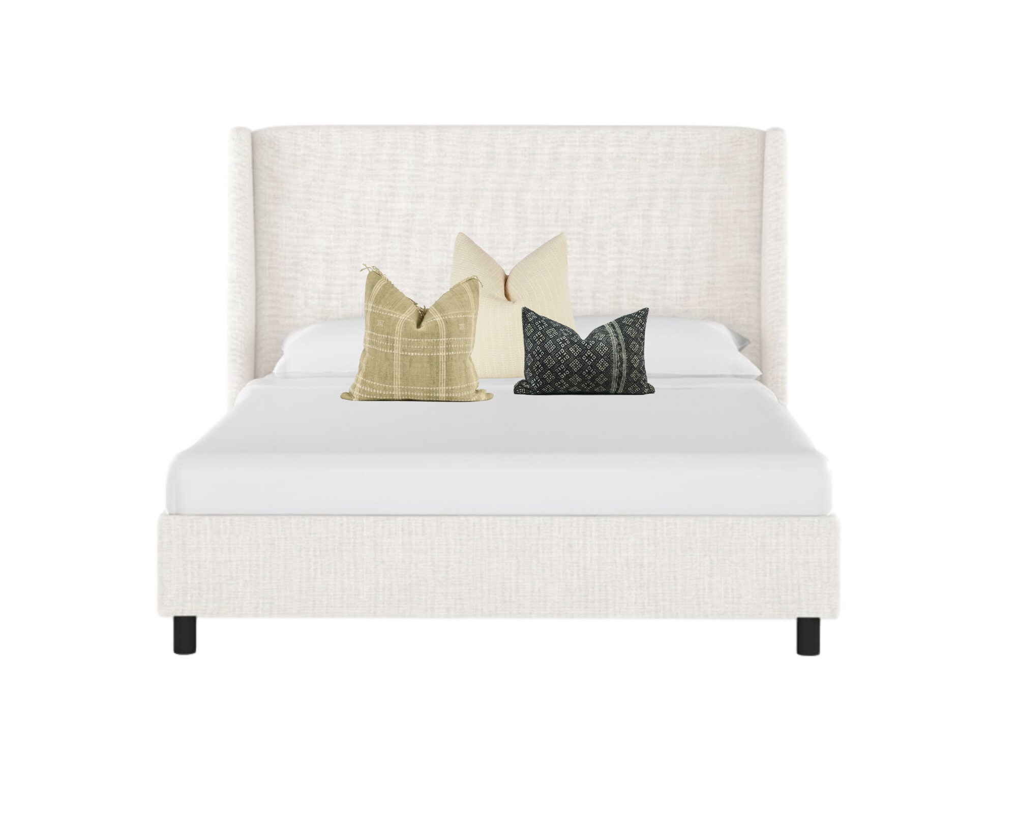 How To Arrange Throw Pillows On A Queen Size Bed — Homzie Designs ...