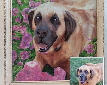 Custom dog painting, Pet portrait from photo, Custom pet portrait painting, Painted pet portrait, Dog portrait, Custom dog painting