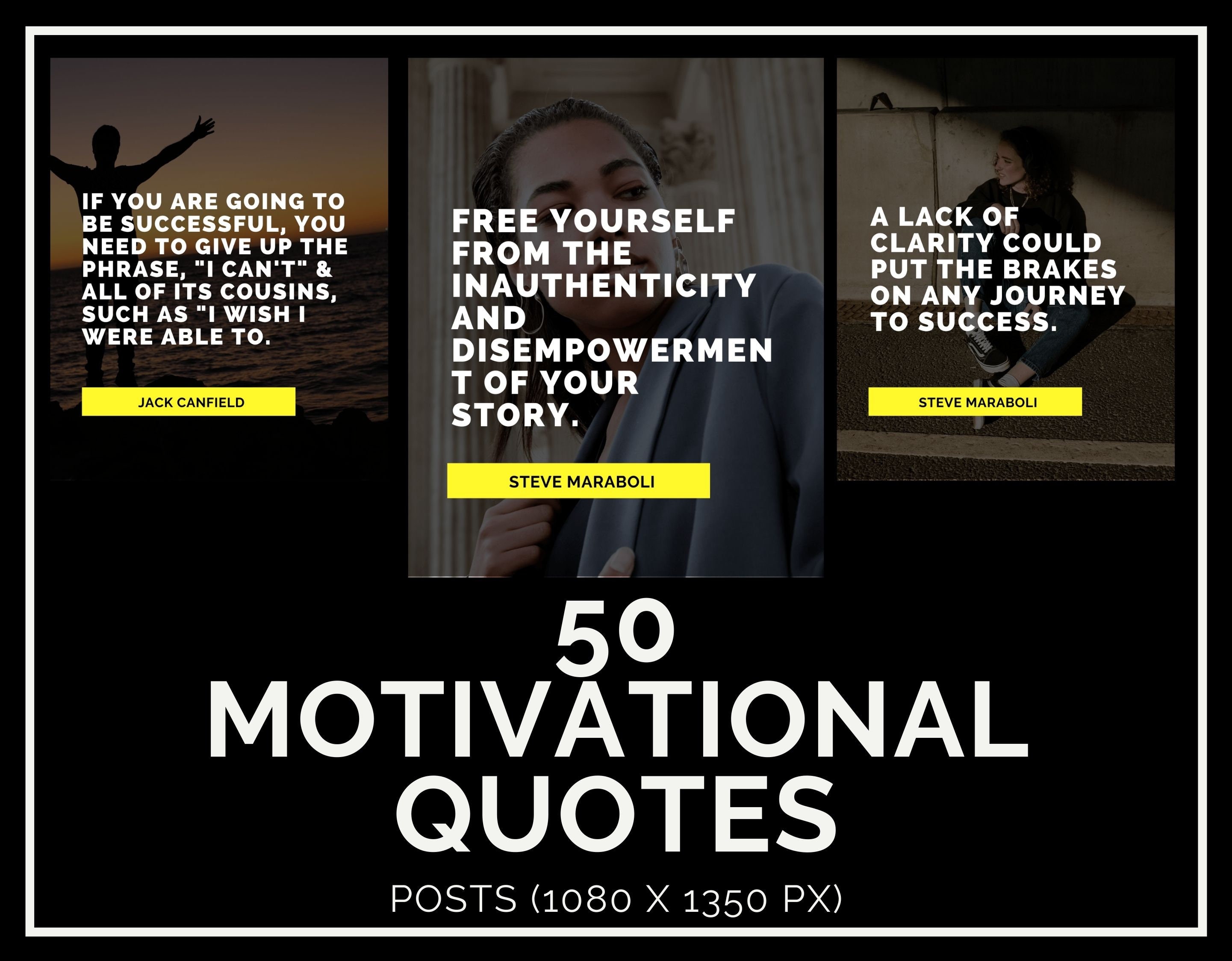 Motivational & Inspirational Quotes 50 POSTS | Etsy