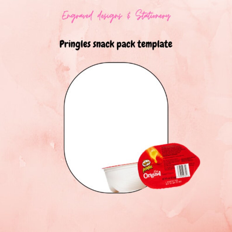 PSD 8.5x11 sheet blanks DIY Pringles Template PNG Format